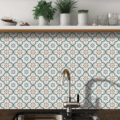 Peel And Stick Floor Tiles Kitchen Bathroom Backsplash Sticker Detachable Waterproof Diy Tile Stickers For Wall Decoration Tiles Home Decoration (8x8 Inch 10 Pcs Set) - Zidbik