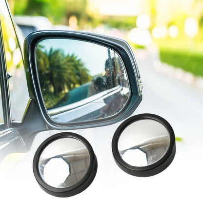 9538 Car Blind Spot Side Mirror Round Hd Glass Blindspot Mirror Convex Rear View Mirrorcar Mirror Accessories Suitable To All Cars Frameless Design (2 Pcs Set) - Zidbik
