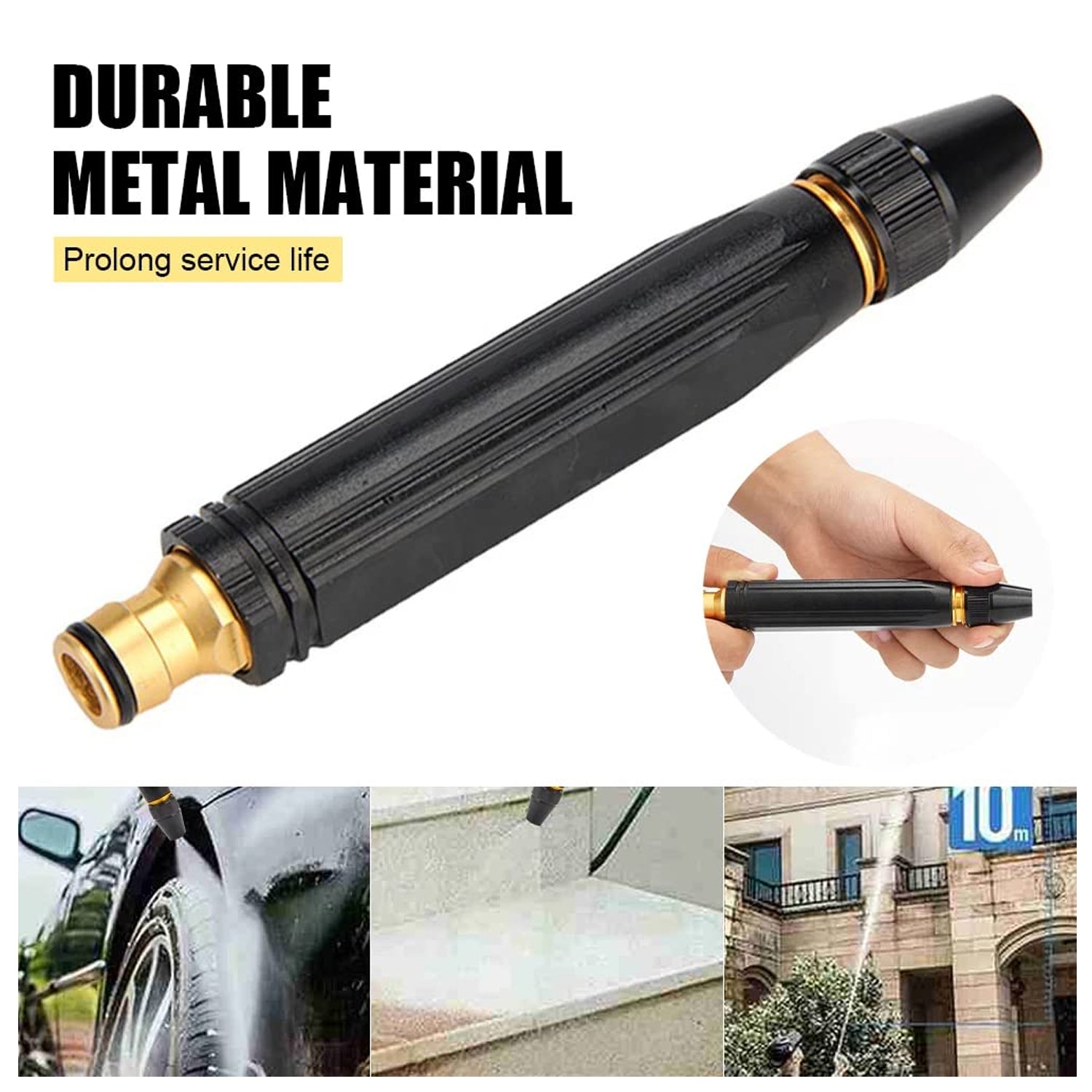 9090  High Pressure Water Gun Nozzle Car Wash Water Gun Nozzle Alloy Garden Nozzle Spray Gun - Zidbik