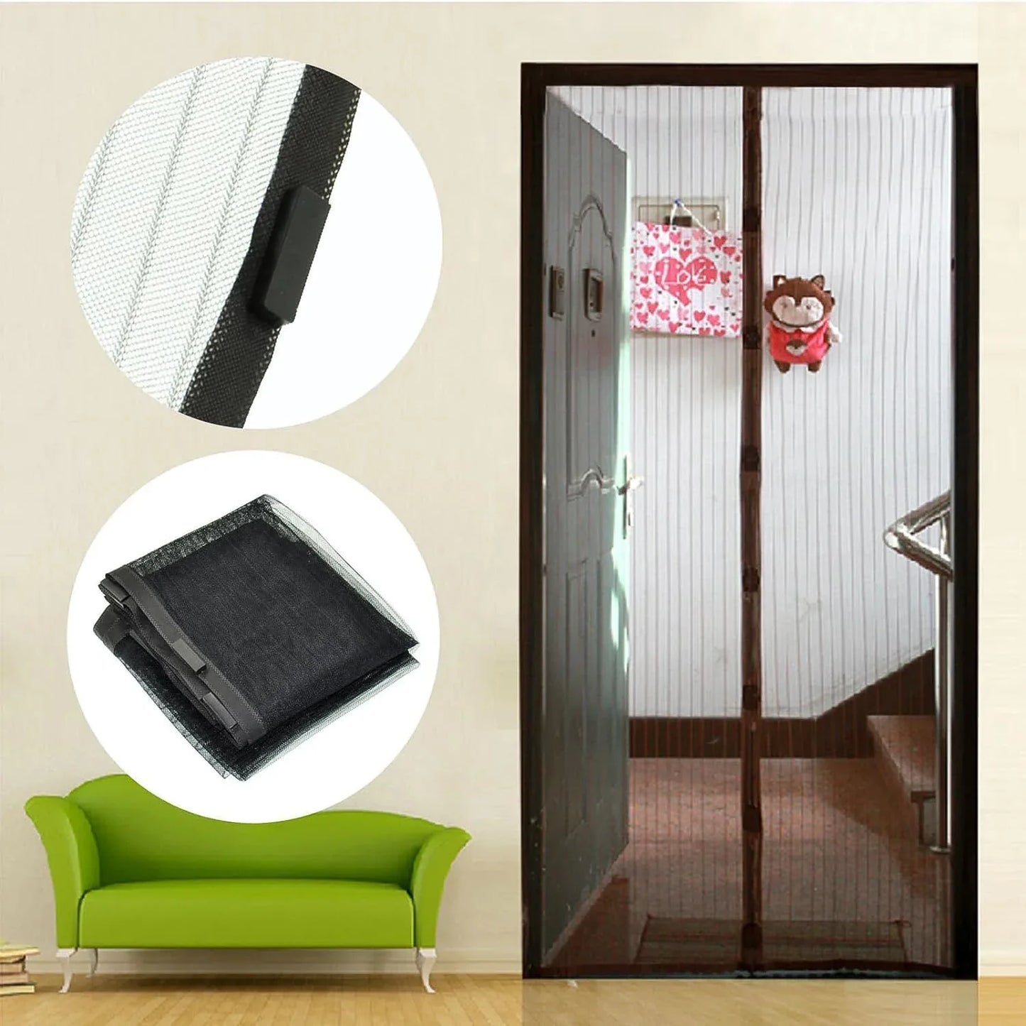 Magic Mesh Hands-free Screen Door Instant Opening (1 Set) - Zidbik