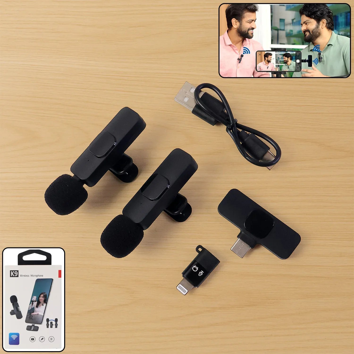 K9 Dual Wireless Microphone Set - Zidbik
