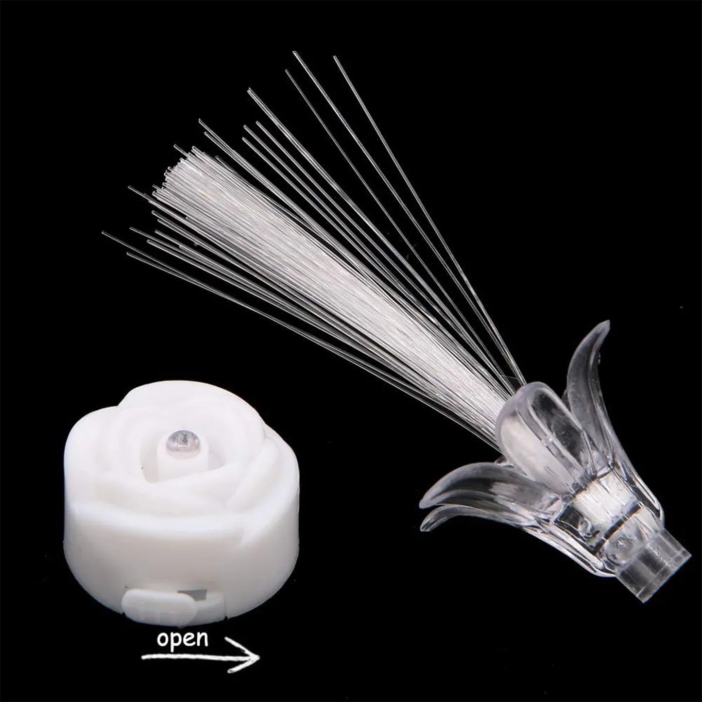 Multi-color Led Fiber Optic Flower Night Lamps (Mix Color 3 Pc) - Zidbik