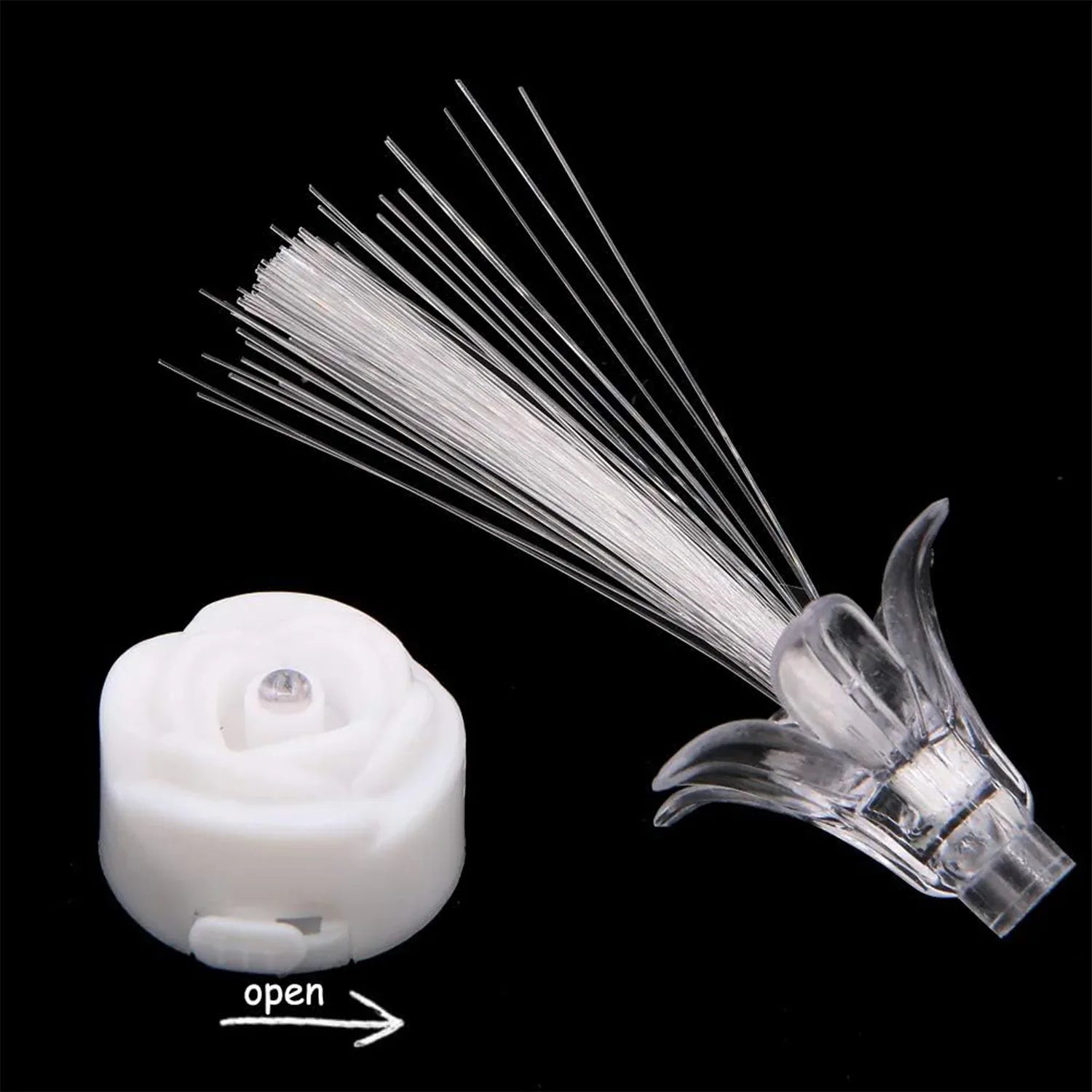 Multi-color Led Fiber Optic Flower Night Lamps (Mix Color 3 Pc) - Zidbik