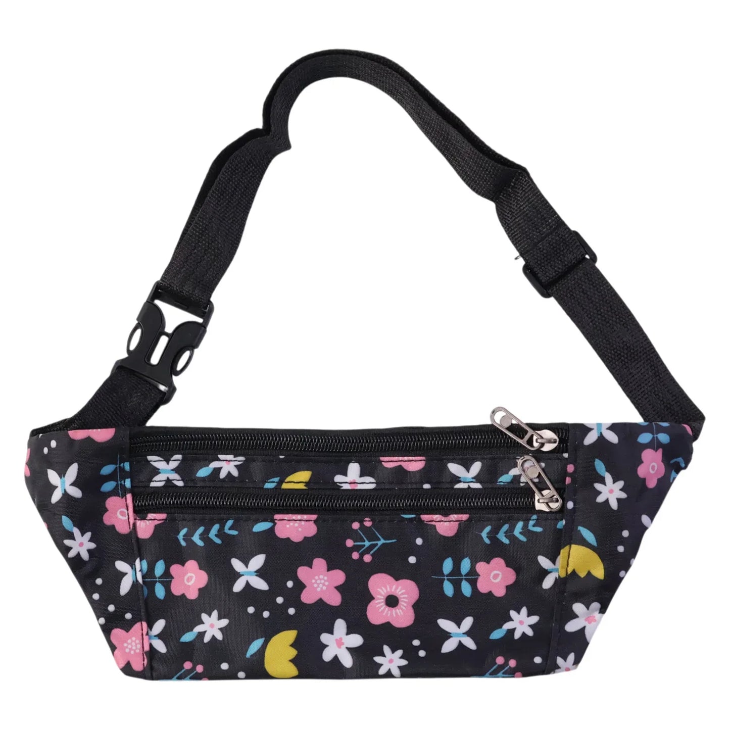 Floral Print Adjustable Waist Bag Fanny Pack (1 Pc) - Zidbik
