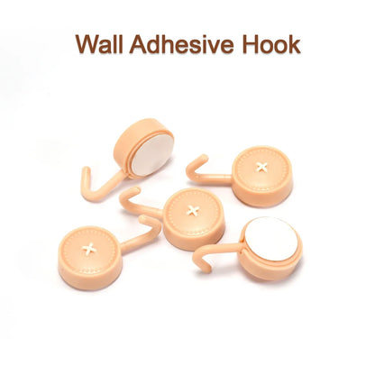 7472 Self Adhesive Sticky Hook Small Wall Hooks ( 10pc ) - Zidbik