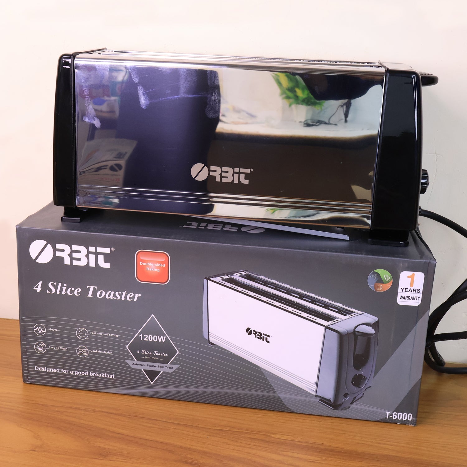 Orbit Adjustable Pop-up Toaster - 1200w - Zidbik