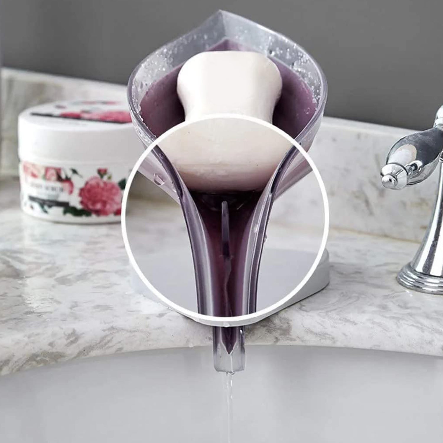 1081 Soap Tray Self Draining Leaf Soap Box Storage Soap Box Rack Leaf Laundry Soap Box With Suction Cup Suitable For Bathroom And Kitchen Plastic Tray Rack (1 Pc) - Zidbik