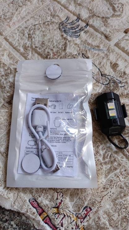 7497 Mini Led Strobe Lights Waterproof Lights Lightweight Rgb Led Lights Drone Strobe Lights Veicle Anti-collision Strobe Light Bike Motocycle Lights Usb Recharge  Multi-colors - Zidbik