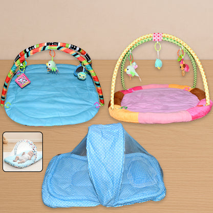 Multipurpose Baby Play Gym And Sleeping Mat (Mix Design  1 Pc) - Zidbik