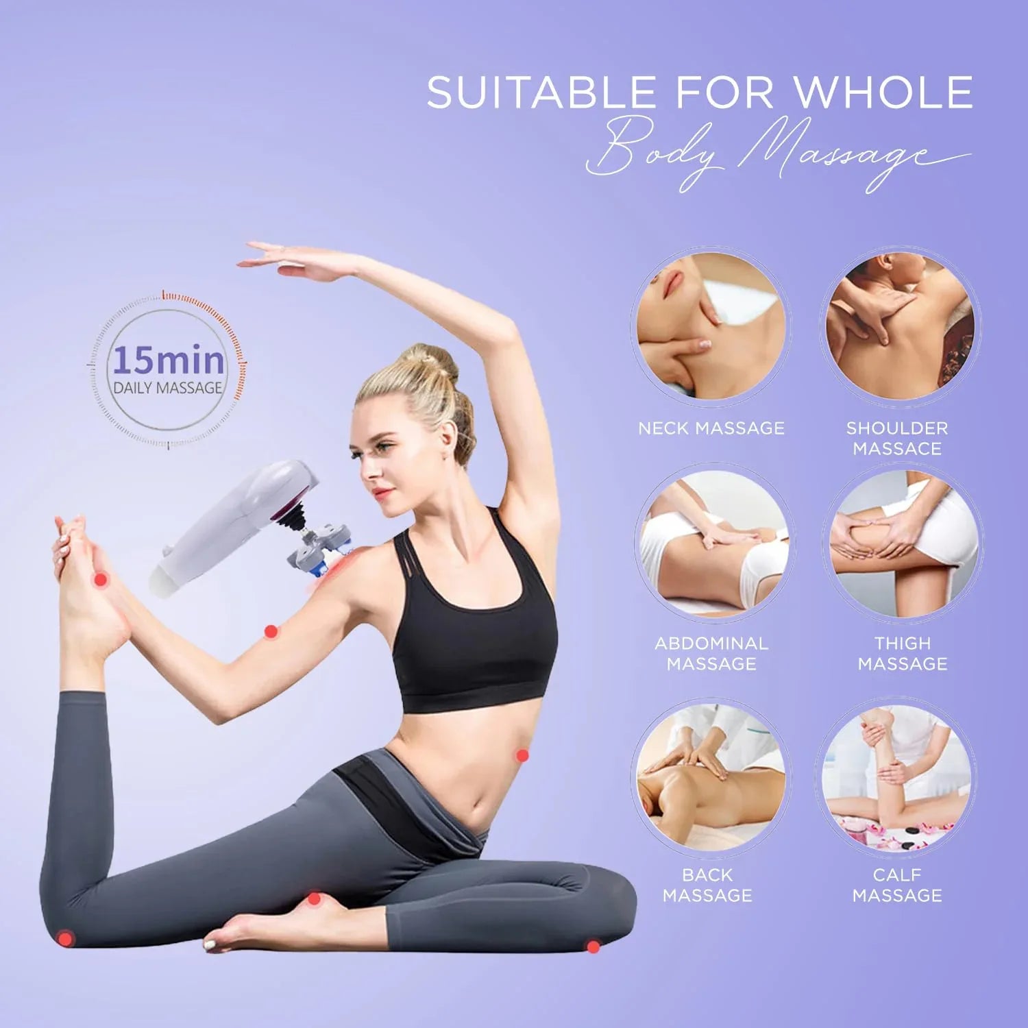 Electric 8 In 1 Full Body Massager Magic Massager (1 Set) - Zidbik