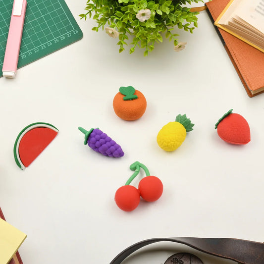 18031 3d Mix Design Fancy Stylish Colorful Erasers Mini Eraser Creative Cute Novelty Eraser For Children Different Designs Eraser Set For Return Gift Birthday Party School Prize (1 Set) - Zidbik