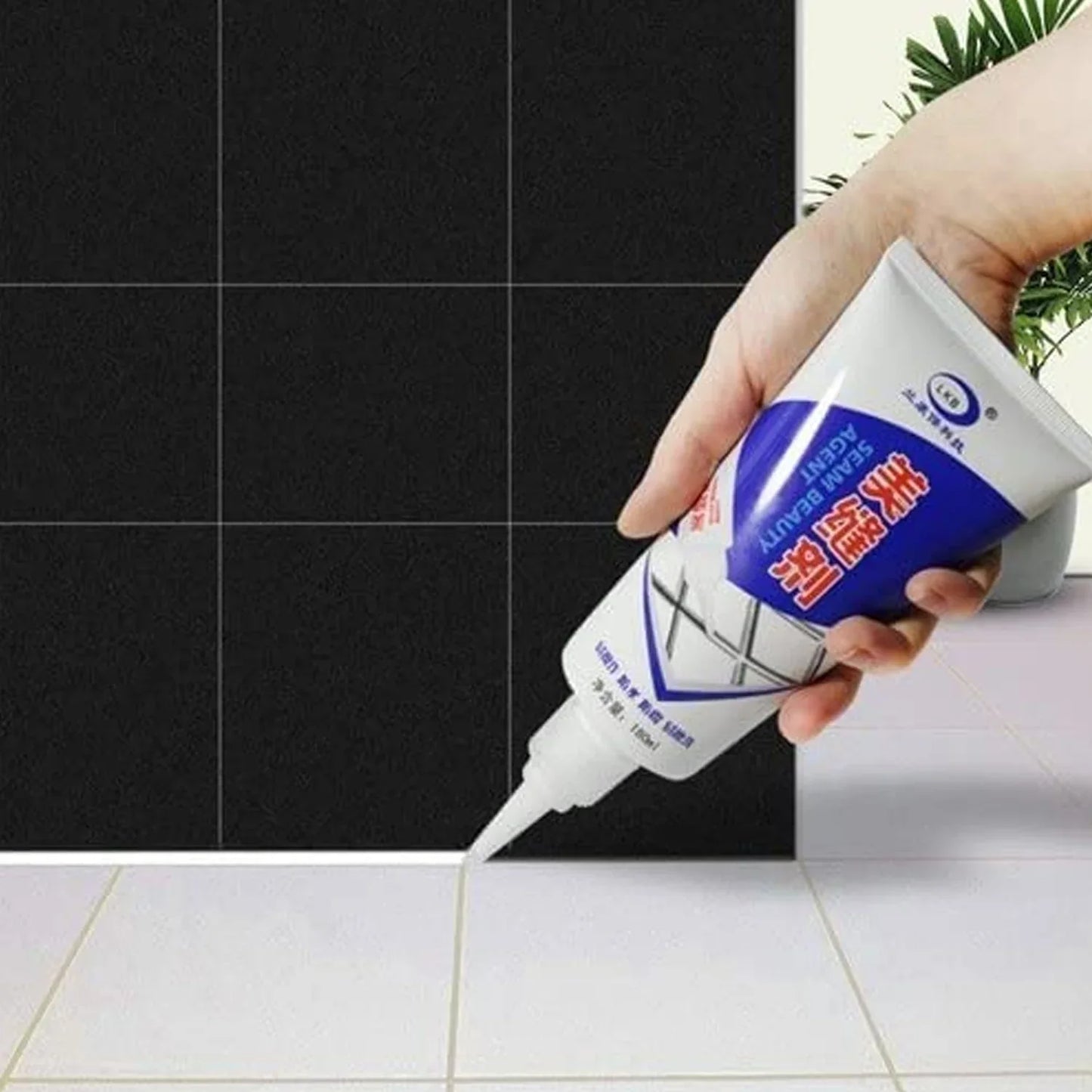 17747 Waterproof Tile Gap Crack Grout Filler Water-resistant Silicone Sealant For Diy Home Sink Gaps Tiles Gaps Grouts Repair Filler Tube For Home Office Bathroom Toilets Kitchen (180 Ml) - Zidbik
