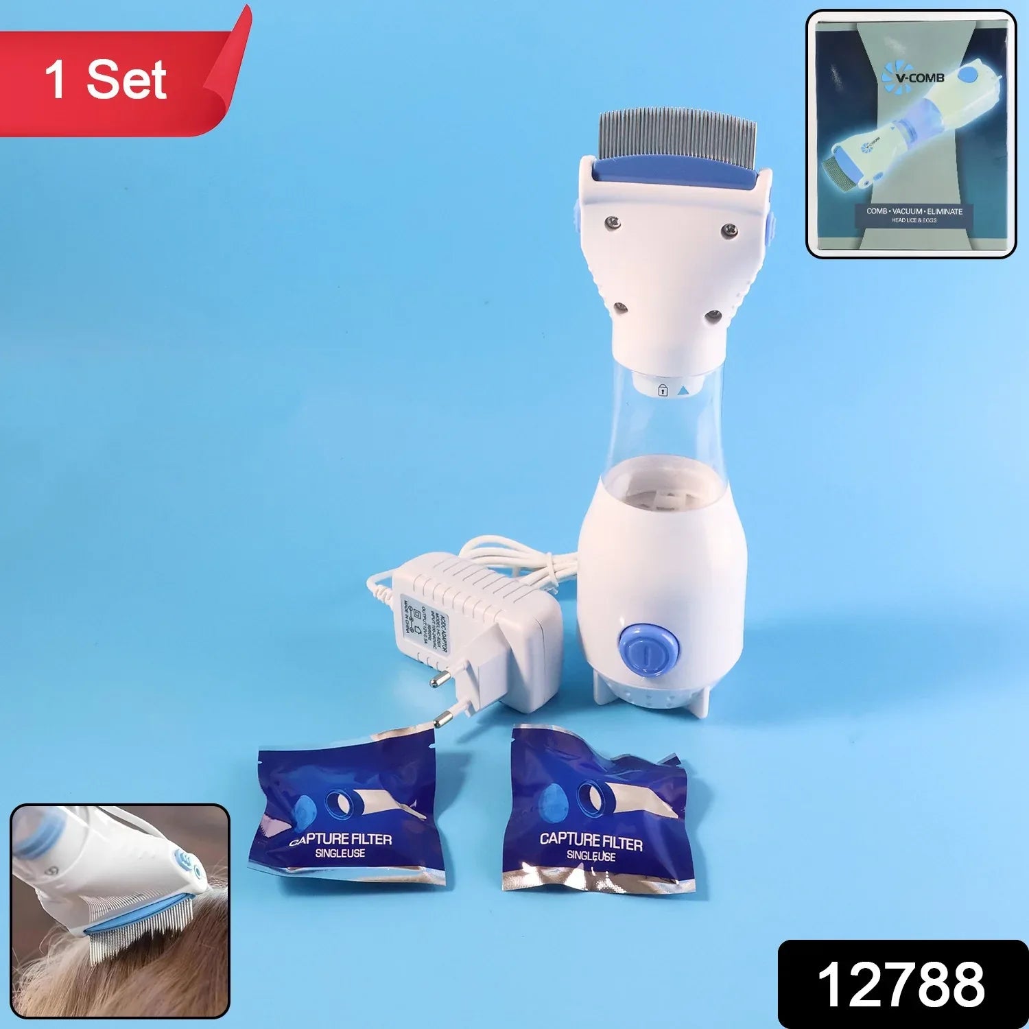 Electric Anti-lice Vacuum Comb Set - Zidbik