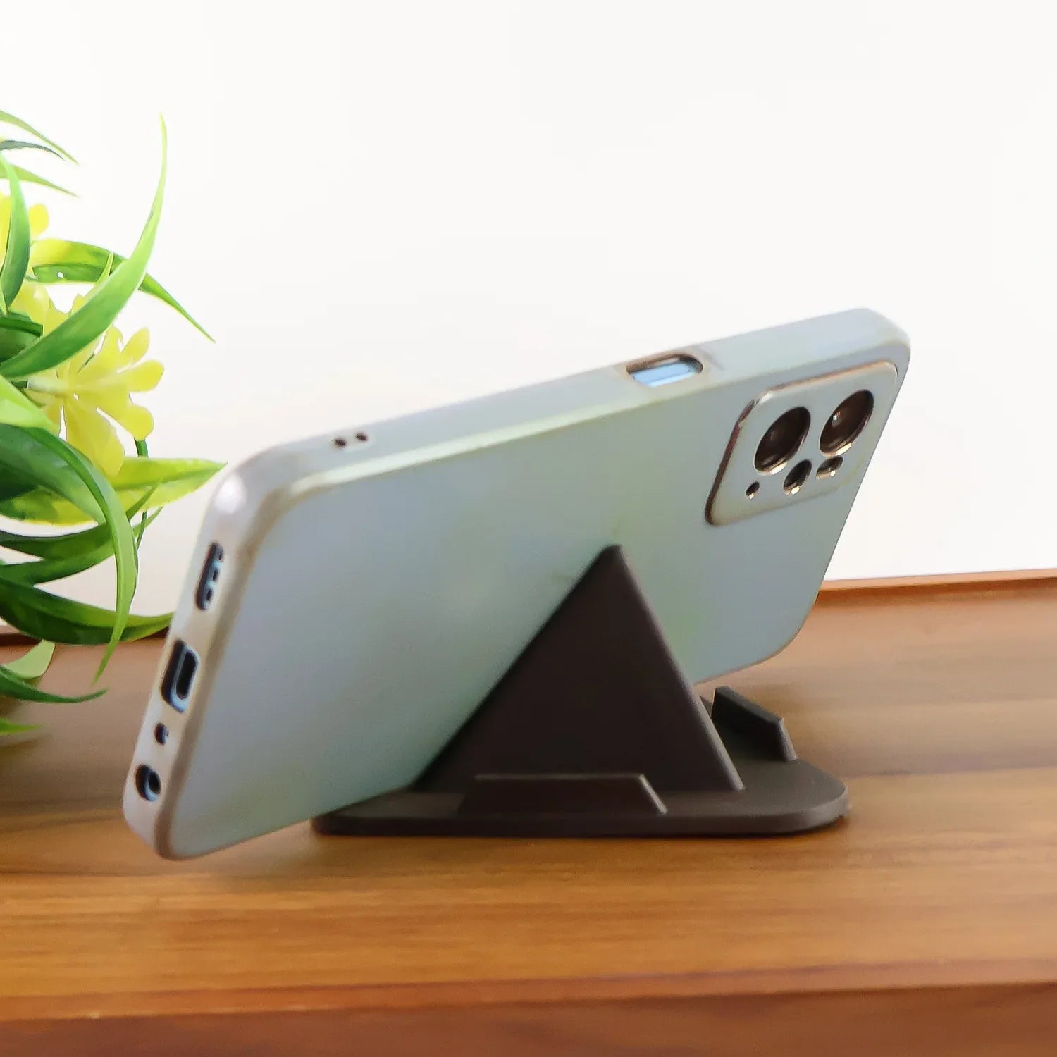 Pyramid Brown Mobile Stand With 3 Different Inclined Angles - Zidbik