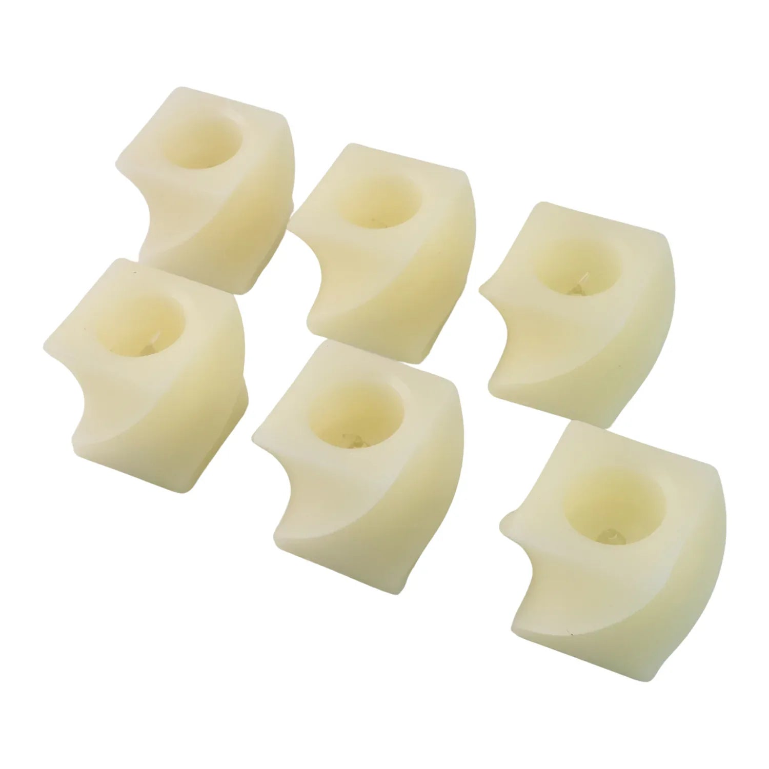 Set Of 6 Led Flameless Decorative Candles Square Shape Tealight Lamps - Zidbik