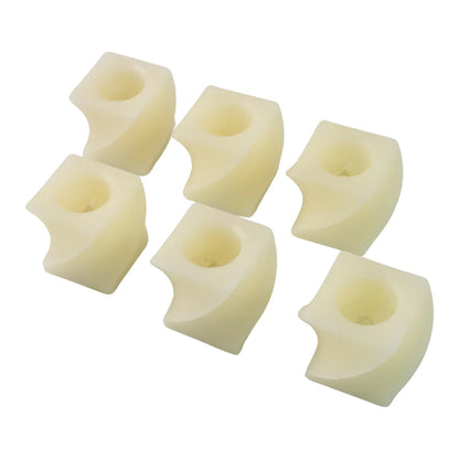Set Of 6 Led Flameless Decorative Candles Square Shape Tealight Lamps - Zidbik