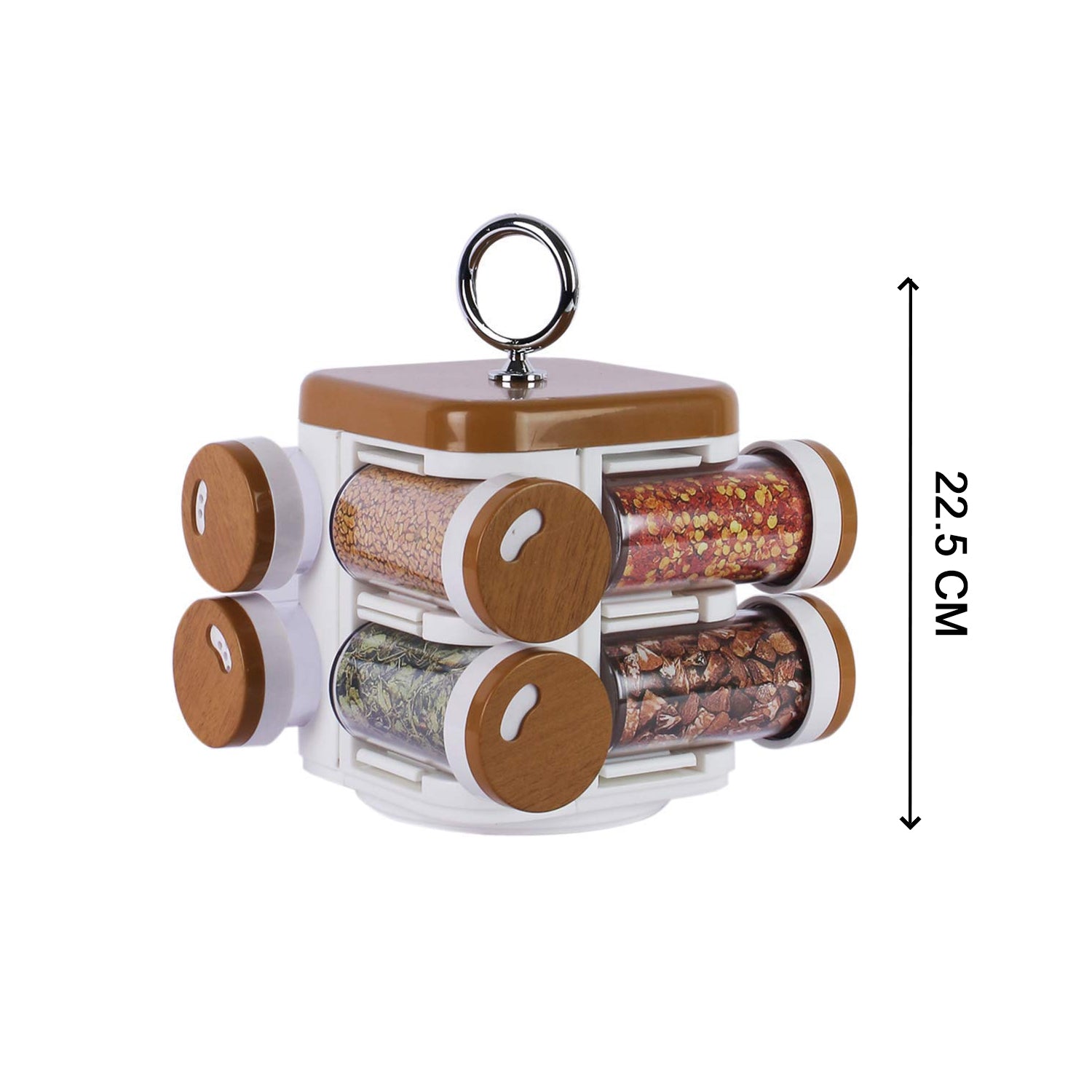 8117 Ganesh Storewell Plastic Spice Rack - Set Of 8 - Zidbik
