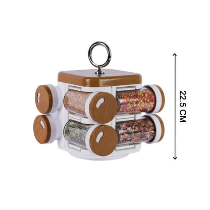 8117 Ganesh Storewell Plastic Spice Rack - Set Of 8 - Zidbik