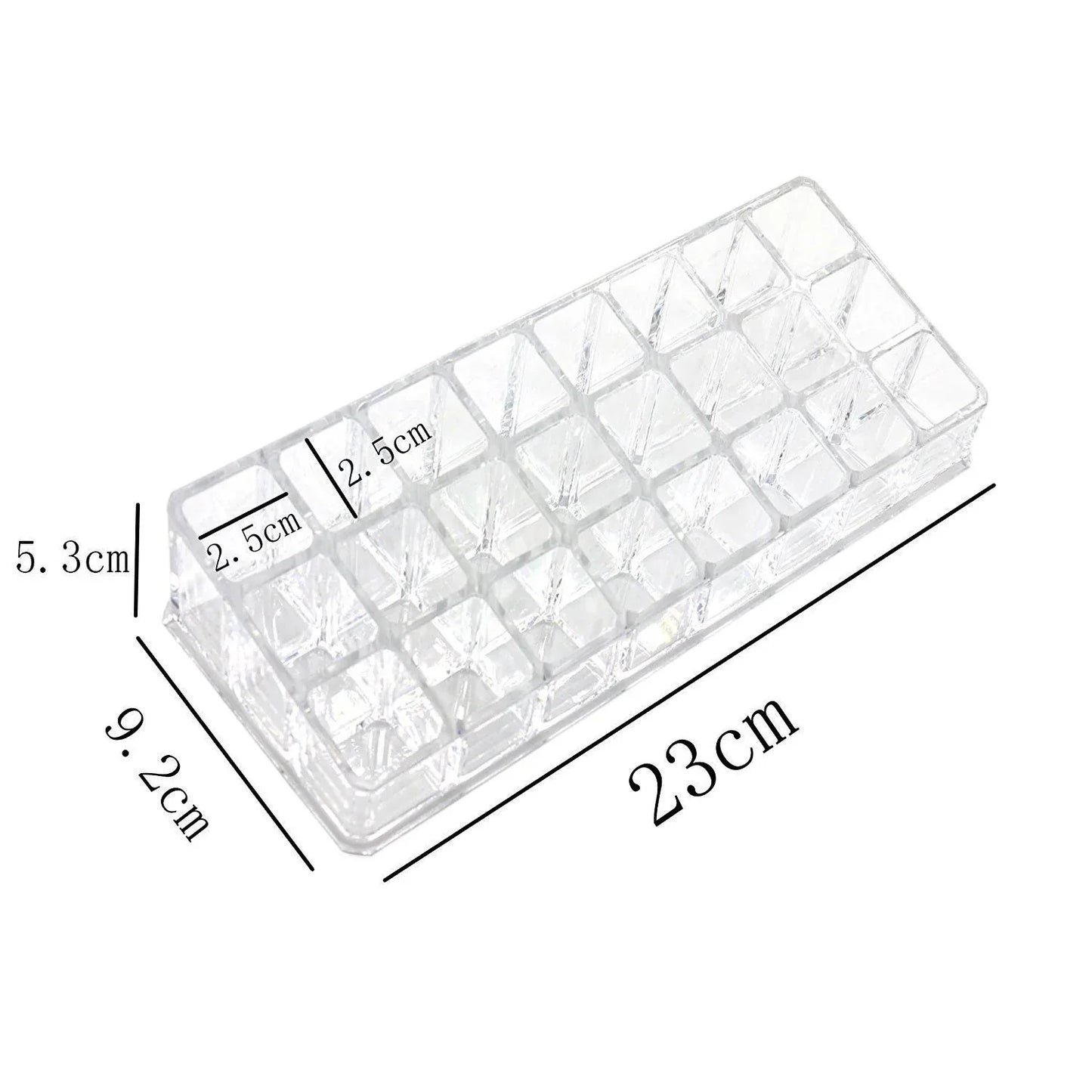 6093 Acrylic Multi Purpose Lipstick Cosmetics Stand Display Holder 24 Section - Zidbik