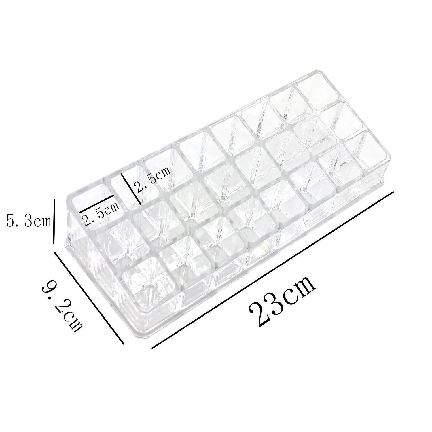 6093 Acrylic Multi Purpose Lipstick Cosmetics Stand Display Holder 24 Section - Zidbik