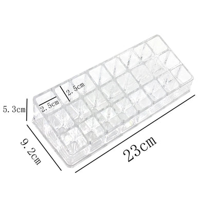 6093 Acrylic Multi Purpose Lipstick Cosmetics Stand Display Holder 24 Section - Zidbik