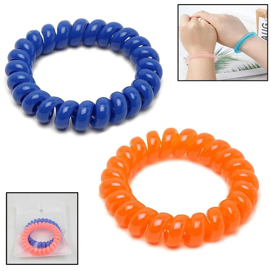 Telephone Wire Hair Bands Pack Of 2 Pc Multicolour) - Zidbik