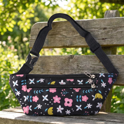Floral Print Adjustable Waist Bag Fanny Pack (1 Pc) - Zidbik