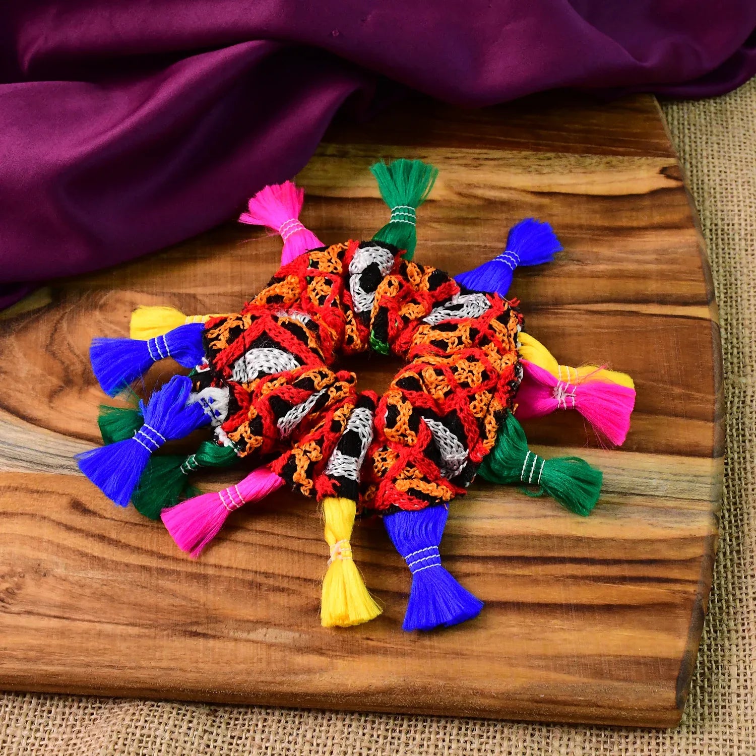 Traditional Multicolor Navratri Hair Bun (1 Pc) - Zidbik