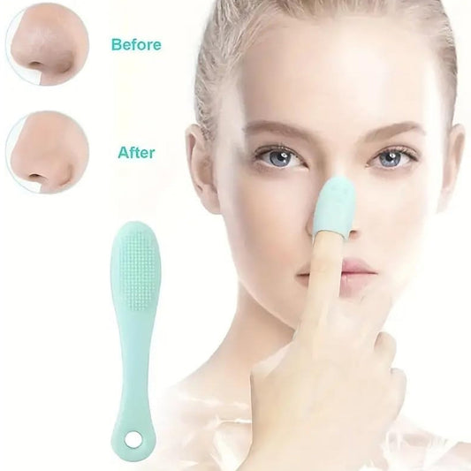 Silicone Makeup Cleaning Tool Finger Wash Face Scrubber Facial Cleansing Brush (1 Pc Mix Color) - Zidbik