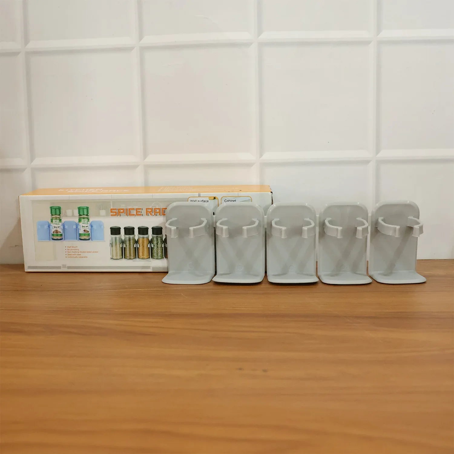 Wall-mounted Adjustable Spice Rack Organizer (1 Pc) - Zidbik