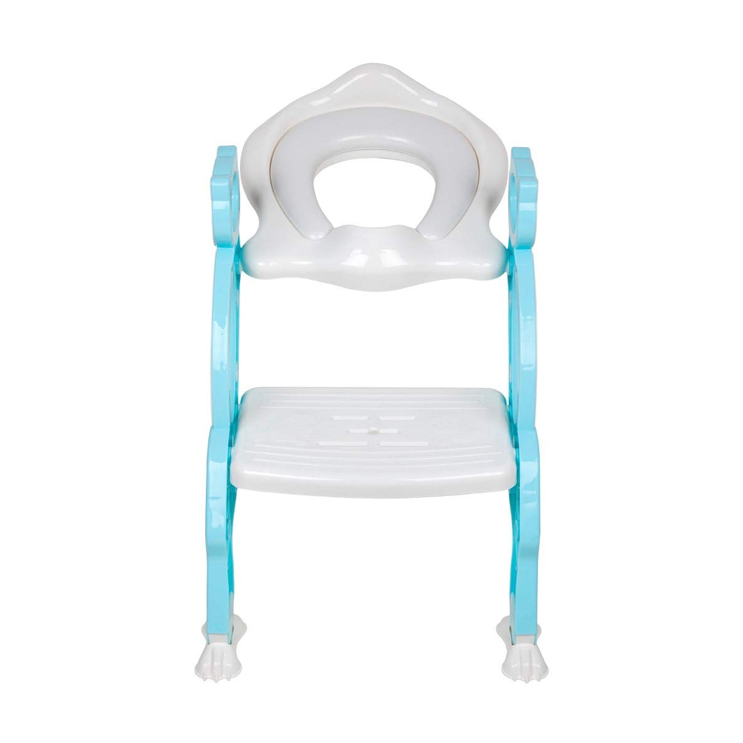 8492 2 In 1 Potty Training Toilet Seat With Step Stool Ladder For Boy And Girl Baby Toddler Kid Childrens Toilet Training Seat Chair With Soft Padded Seat And Sturdy Non-slip Wide Step Make Potty Easier For Your Kids (Multi-color) - Zidbik