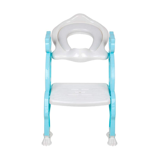8492 2 In 1 Potty Training Toilet Seat With Step Stool Ladder For Boy And Girl Baby Toddler Kid Childrens Toilet Training Seat Chair With Soft Padded Seat And Sturdy Non-slip Wide Step Make Potty Easier For Your Kids (Multi-color) - Zidbik
