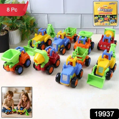 Funwoods Itsy Bitsy Construction Vehicle Toy Set For Kids - (8 Pc) - Zidbik