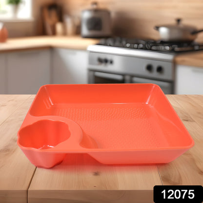 Plastic Plates With Dipping Saucer  Round Dip Part (1 Pc  1816 Cm  1 Pc) - Zidbik