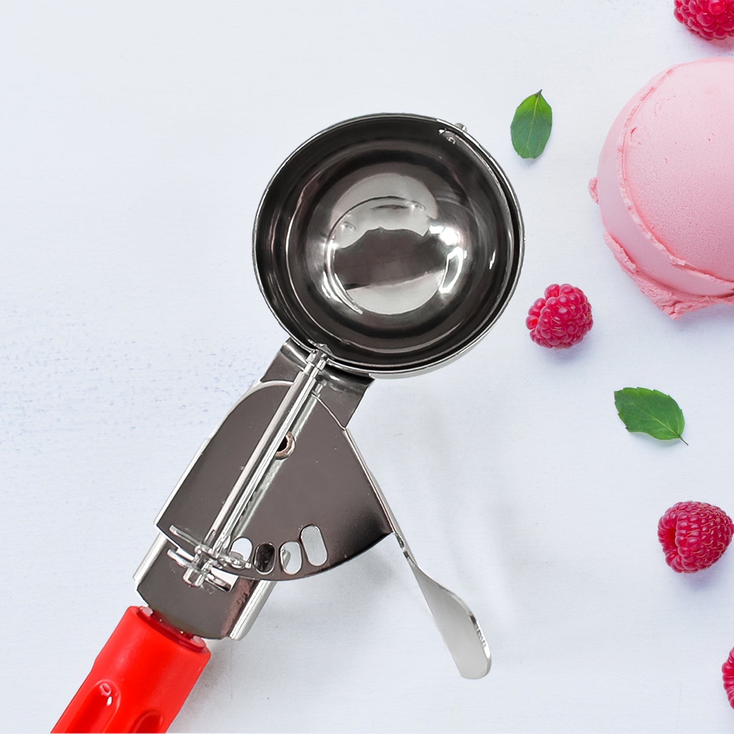 Apex Ice Cream Scoop  70 Ml Stainless Steel Head With Ergonomic Handle (1 Pc) - Zidbik