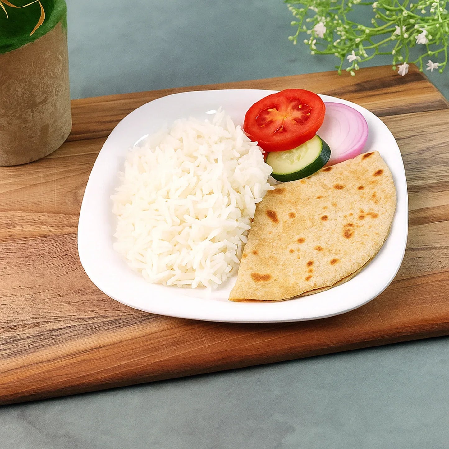 Premium Square Dinner Plate (28 Cm 1 Pc) - Zidbik