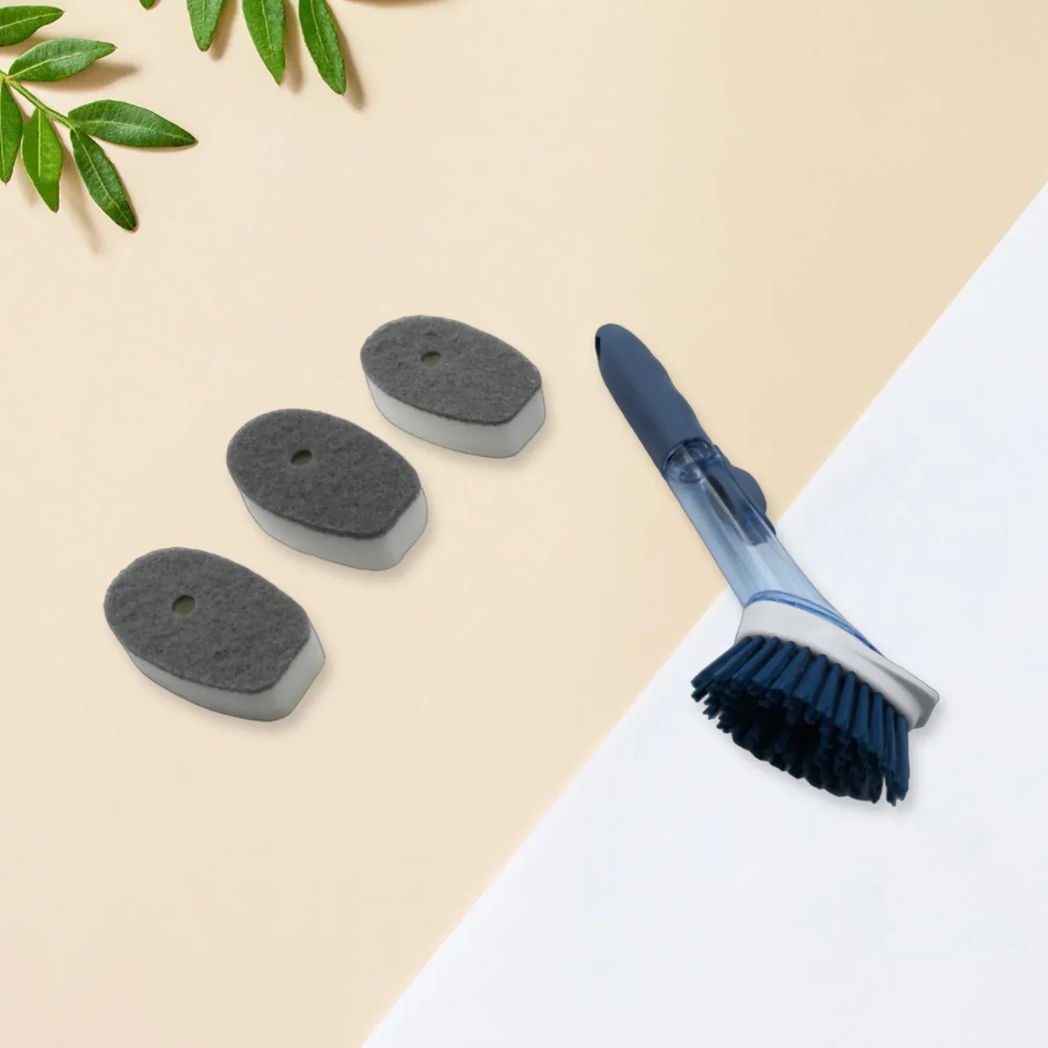 1271c Mix Color Dish Scrubber With Soap Dispenser Soap Dispensing Dish Brush Set Dishwashing Brushes Kitchen Scrub Dish Wand For Dishes Sink Pot Pan Cleaning And Washing1 Handle3refill Replacement Head - Zidbik