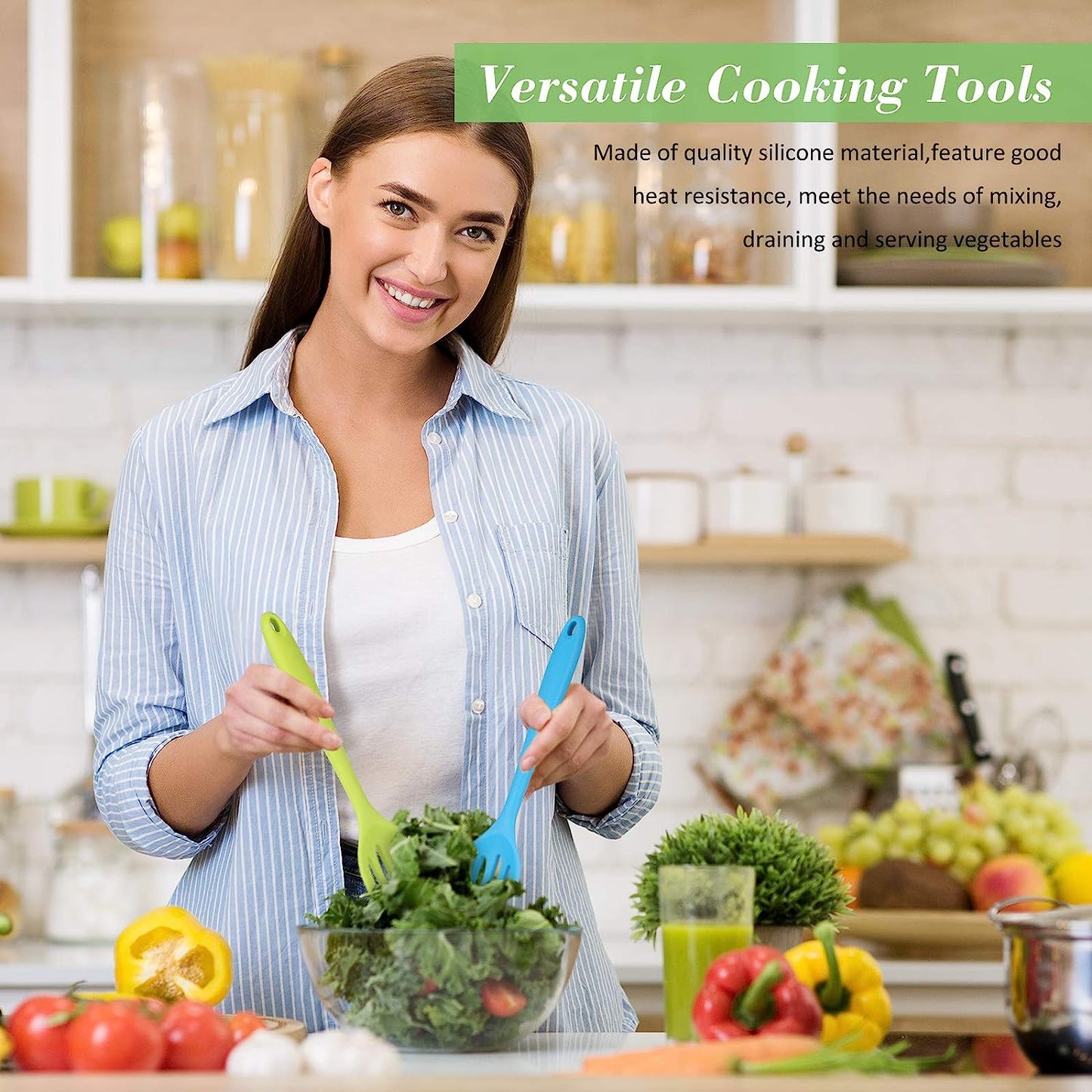 5449 Silicone Cooking Cookware Heat-resistant Kitchen Utensils Cookware Kitchenware (27cm) - Zidbik