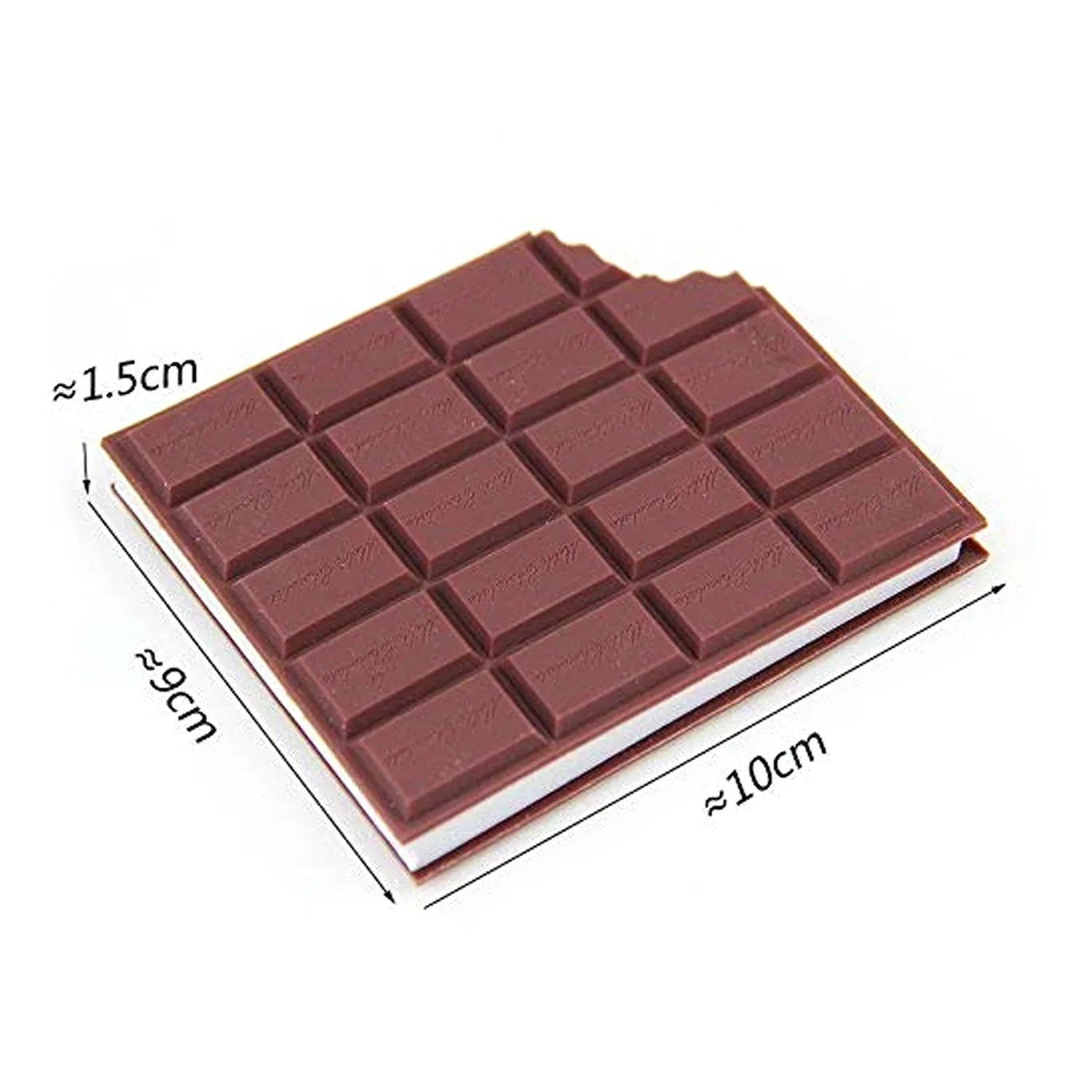 4528 Small Chocolate Scented Diary Memo Notebook In Rectangular Chocolate Bite Shape With Original Chocolate Smell Personal Pocket Diary With Plain Pages For Kids - Zidbik