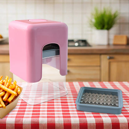 Apex Heavy Duty Potato Chipser  Vegetable Chopper With Dual Blade Set - Zidbik