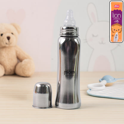 Supermom Lion Stainless Steel Feeding Bottle  250ml - Zidbik