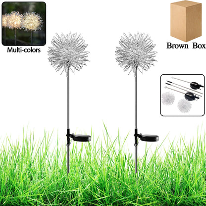 Solar Powered Dandelion Garden Lights (2 Pc) - Zidbik