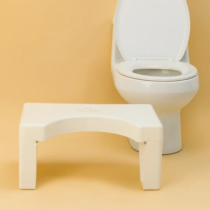 6005a Plastic Non-slip Folding Toilet Squat Stool - White Color - Zidbik