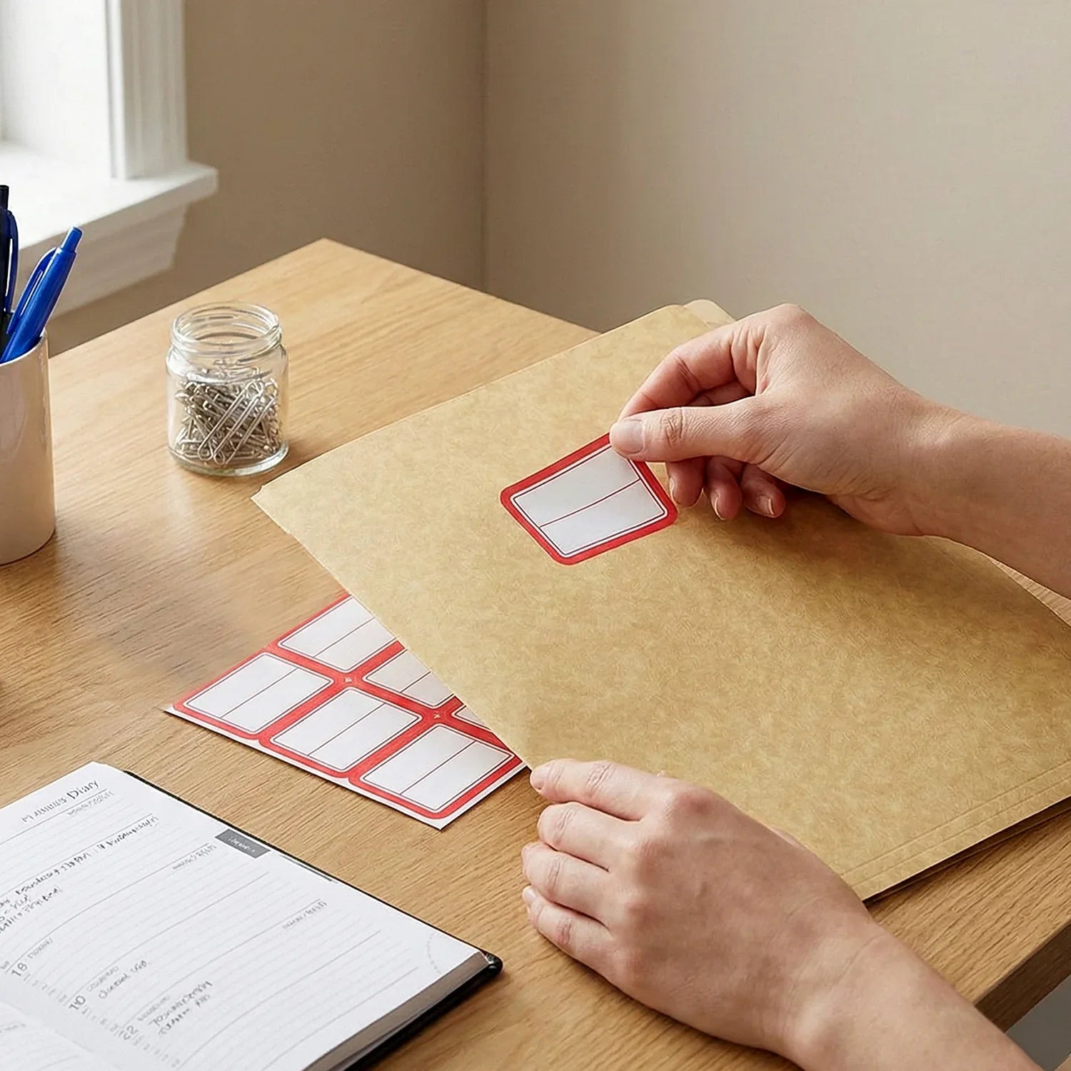 Multipurpose Writable Label Stickers (5 Sheets Set) - Zidbik