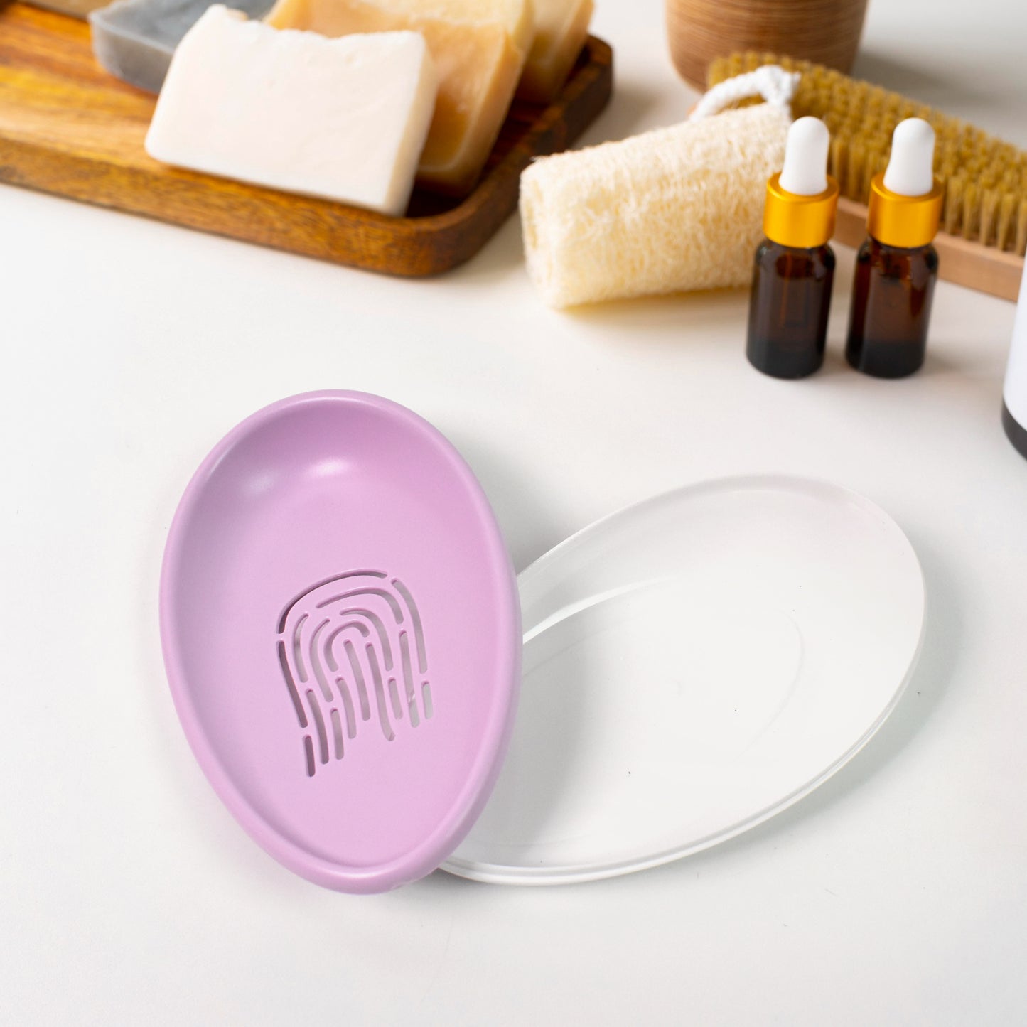 Plastic Soap Dish With Drain Soap Holder Double-layer (1 Pc) - Zidbik