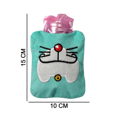 6529 Doremon Cartoon Small Hot Water Bag With Cover For Pain Relief Neck Shoulder Pain And Hand Feet Warmer Menstrual Cramps. - Zidbik