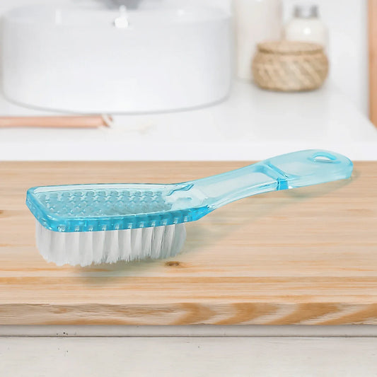 Plastic Handle Shoes Clothes Scrubbing Brush (1 Pc Mix Color 19 Cm) - Zidbik
