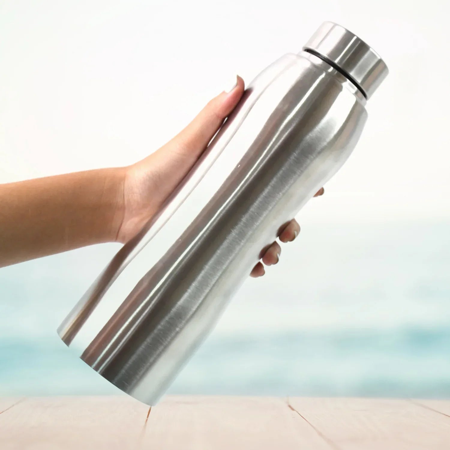 Stainless Steel Double Wall Vacuum-insulated Drink Water Bottle (1000 Ml Approx) - Zidbik