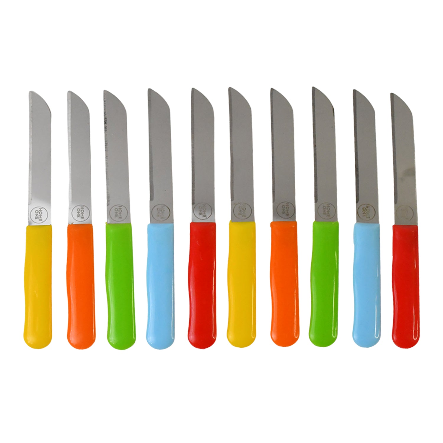 Premium Quality Stainless Steel Handle Plain Knife (10 Pc  1 Set) - Zidbik
