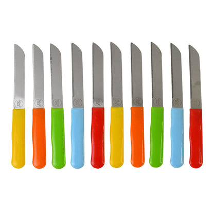 Premium Quality Stainless Steel Handle Plain Knife (10 Pc  1 Set) - Zidbik
